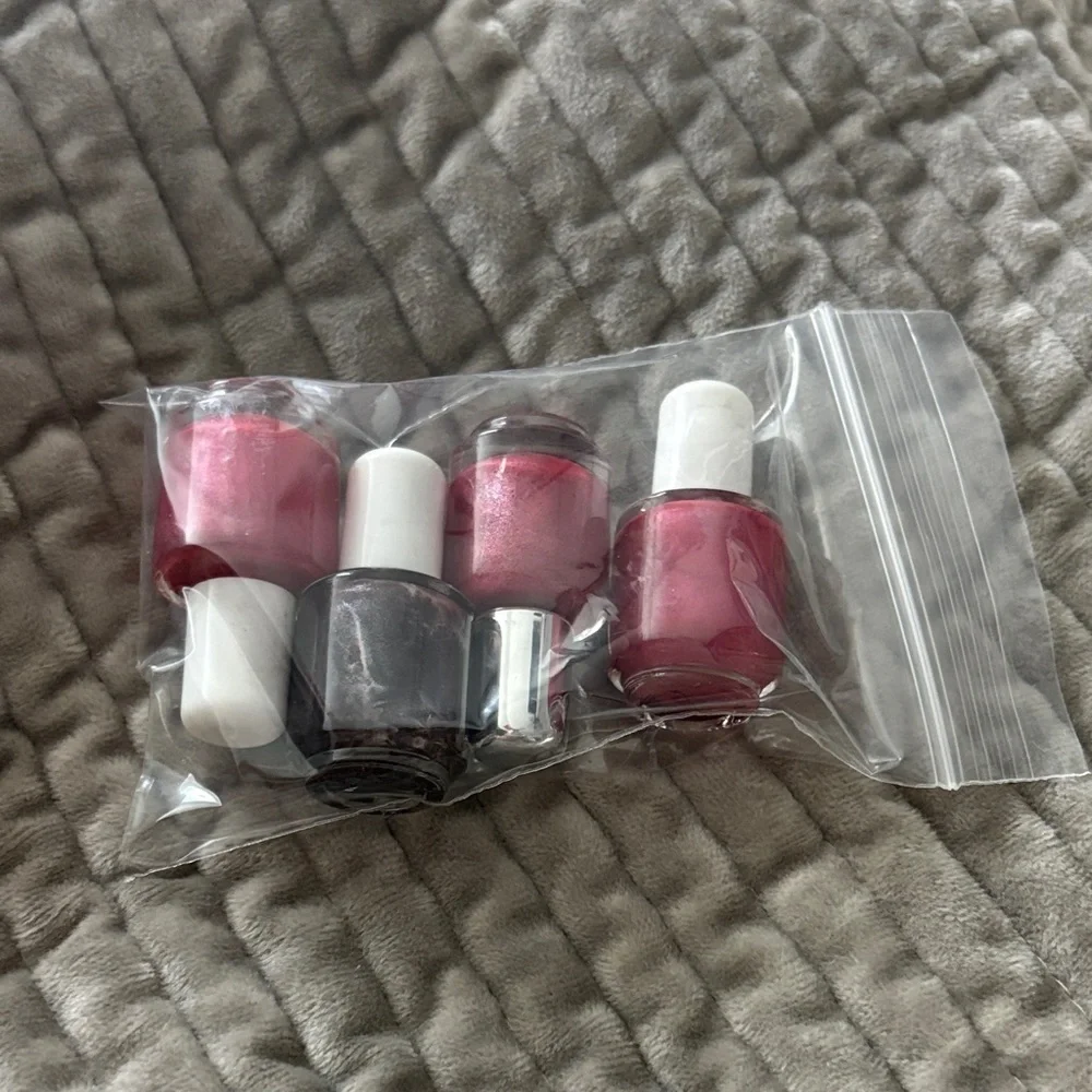 Set of Red and Black Nail Polishes